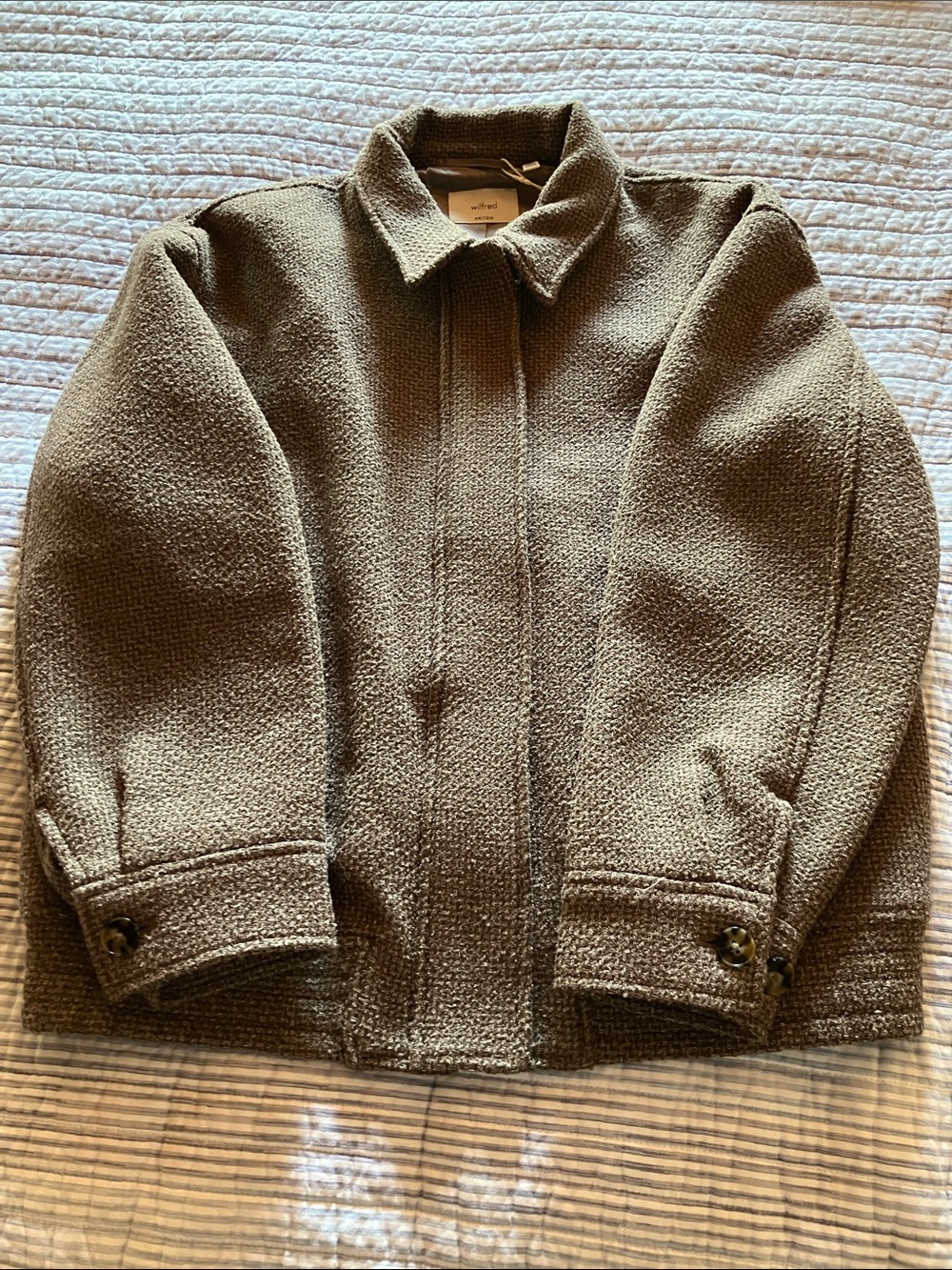 Aritzia Wilfred Mercury Bomber Jacket